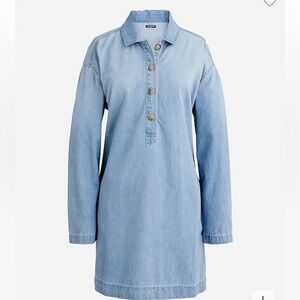 Jcrew popover dress in chambray size medium
